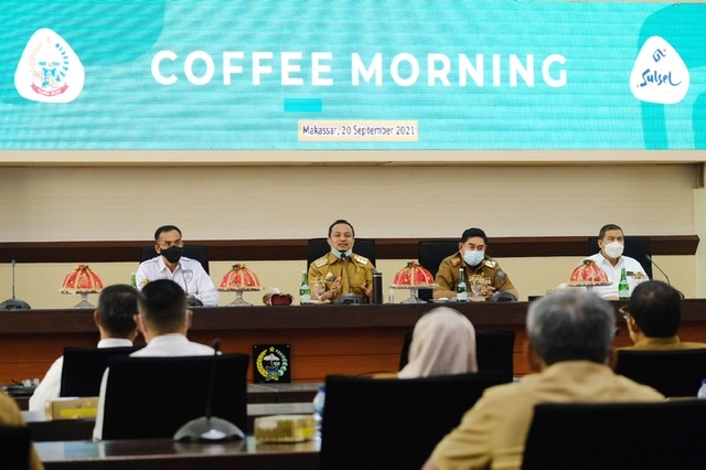 Dirkrimsus Polda Sulsel Paparkan Rencana Pembuatan Aplikasi Pengaduan Tipikor di Coffee Morning Pemprov
